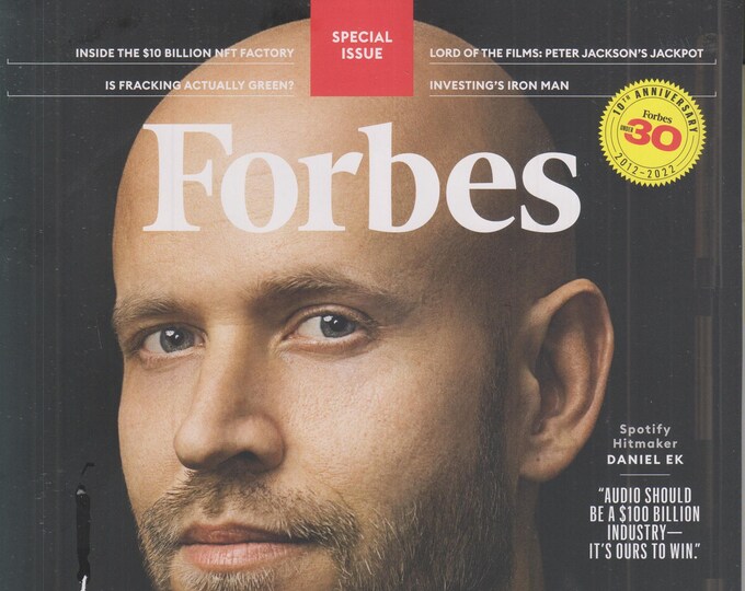 Forbes December 2021/January 2022 Daniel Ek 30 Under 30 (Magazine: Finance, Business)