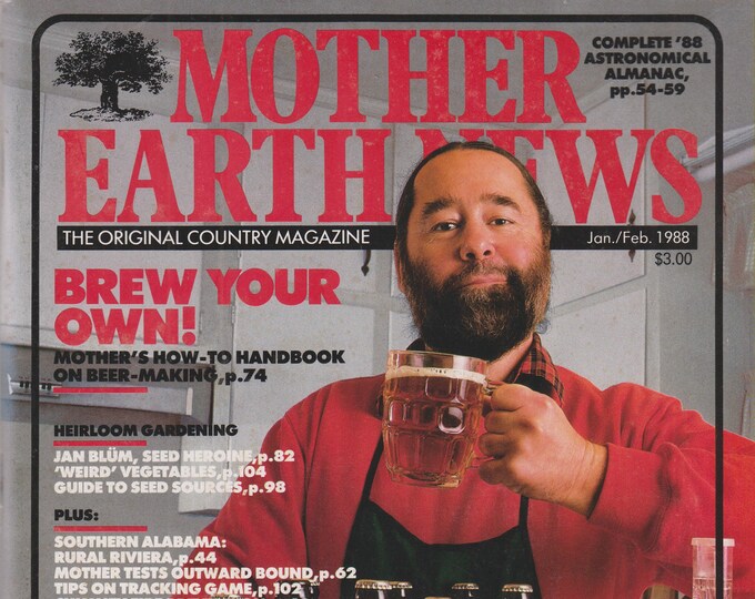 Mother Earth News January/February 1988 Brew Your Own! Mother's How-To Handbook (Magazine: Sustainable Living)