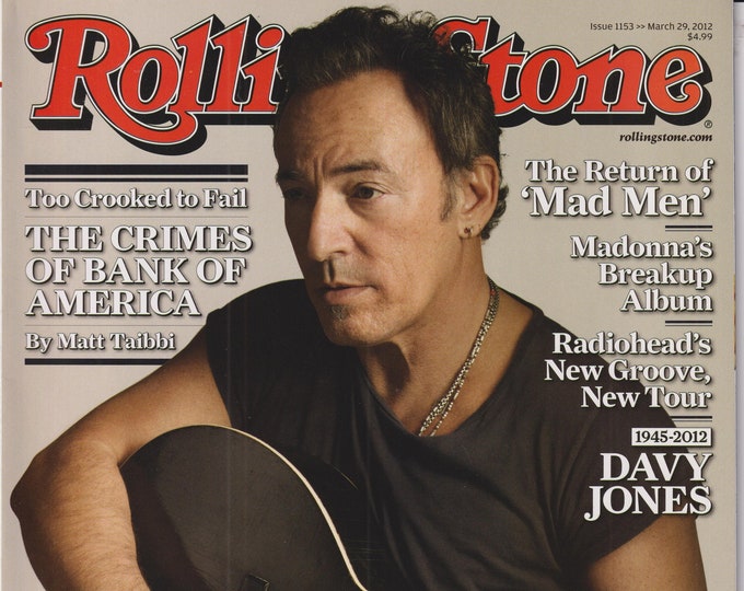 Rolling Stone March 29, 2012 Bruce Springsteen   (Magazine: Music, Commentary)