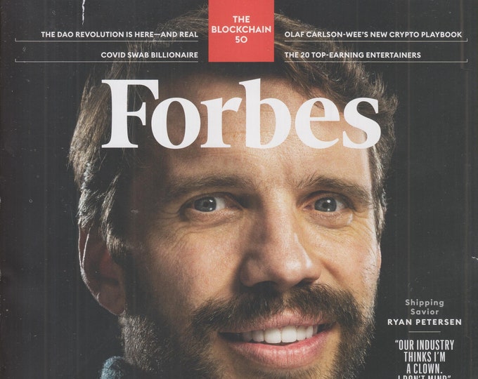 Forbes February March 2022 Ryan Petersen, The Blockchain 50 (Magazine: Business)