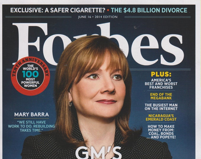 Forbes June 16, 2014 Mary Barra The World's 100 Most Powerful Women (Magazine:  Business, Finance)