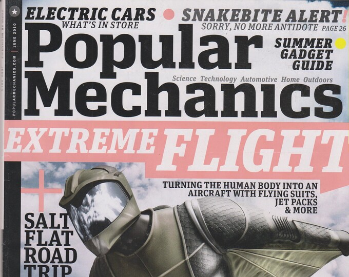 Popular Mechanics June 2010 Extreme Flight, Salt Flat Road Trip Mustang vs. Camaro, Electric Cars  (Magazine: Science, Technology