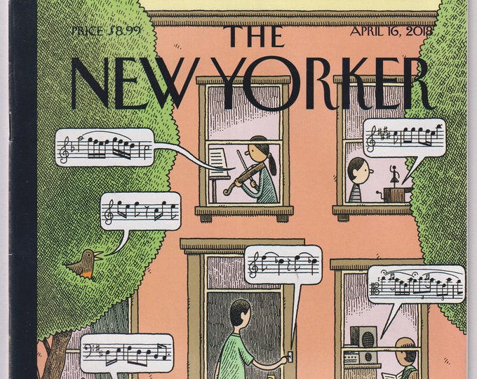 The New Yorker April 16, 2018 Soundtrack to Spring Cover, Becky Hammon, Cryptocurrencies, Made in Italy (Magazine: General Interest)