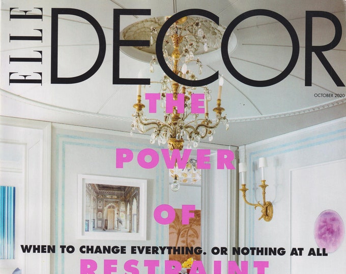 Elle Decor October 2020 The Power of Restraint  (Magazine: Home Decor)