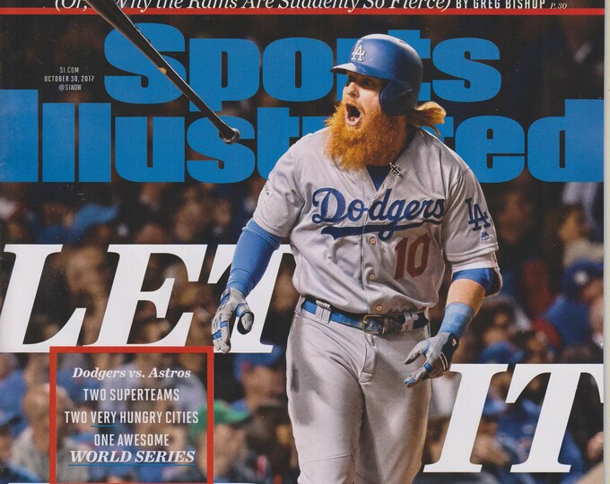 Sports Illustrated October 30, 2017 Let it Rip Justin Turner Dodgers vs. Astros
