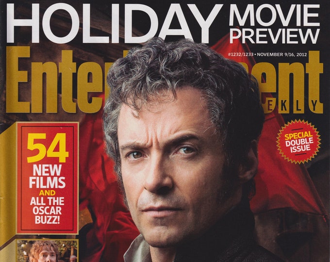 Entertainment Weekly November 9/16, 2012 Hugh Jackman in Les Miserables, Holiday Movie Preview  (Magazine: Movies, Music, TV,  Celebrities)