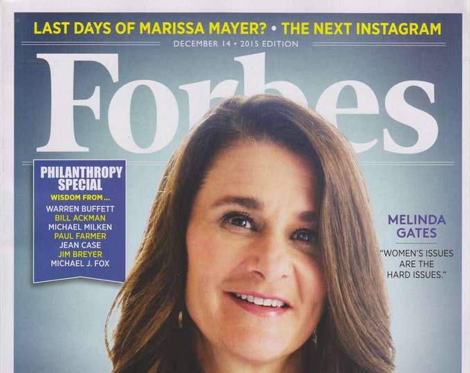 Forbes December 14, 2015 Melinda Gates The Best Idea In the World (Magazine:  Business, Finance)