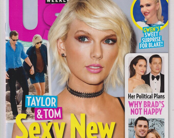 US Weekly July 4, 2016 Taylor Swift, Tom Hiddleston,  Gwen Stefani, Angelina Jolie, Brad Pitt, Ben Higgins (Magazine: Celebrity, Gossip)