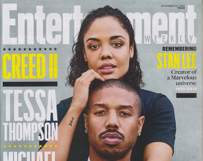 Entertainment Weekly November 30, 2018 Creed II: Tessa Thompson & Michael B Jordan, Stan Lee (Magazine, Entertainment)