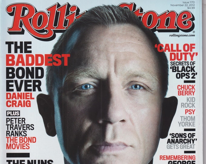 Rolling Stone November 22, 2012 Daniel Craig Baddest Bond Ever / Flip Side Pitbull El Rey De La Fiesta (Magazine: Music, Commentary)