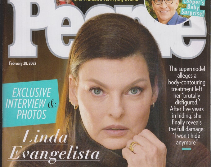 People February 28, 2022 Linda Evangelista, Anderson Cooper (Magazine: Celebrity)