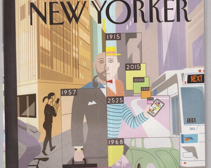 The New Yorker November 24, 2014 Time Warp Cover,  The Tech Issue, Spotify, Medicine's 3-D Printing (Magazine: General Interest)
