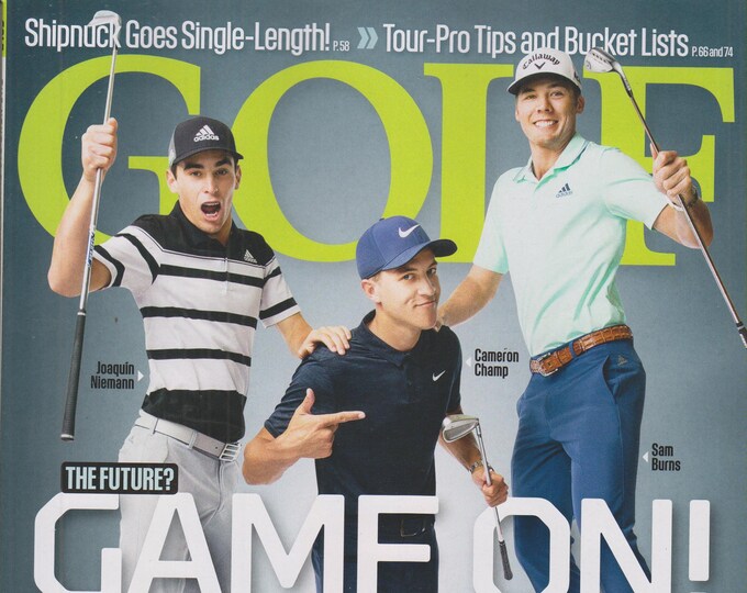 Golf January 2019 The Future? Game On: Joaquin Niemann, Cameron Champ, Sam Burns (Magazine - Golf, Sports)