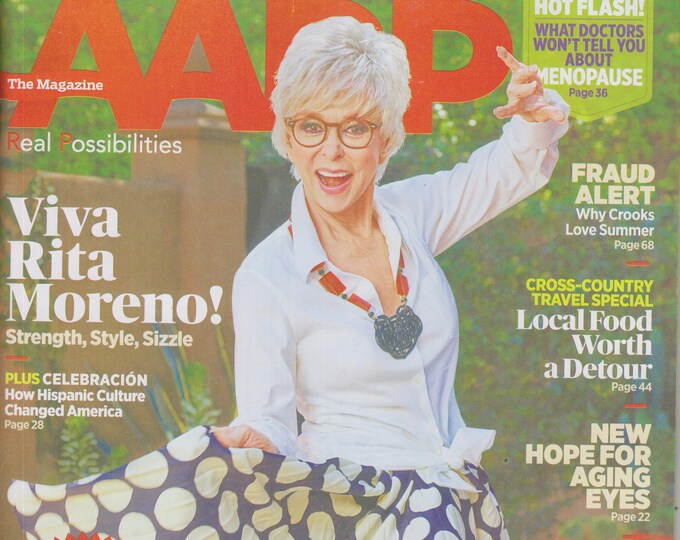 AARP August/September 2018 Viva Rita Moreno!, Fraud Alert, New Hope For Aging Eyes, Tune In, Turn On (Magazine: General Interest)