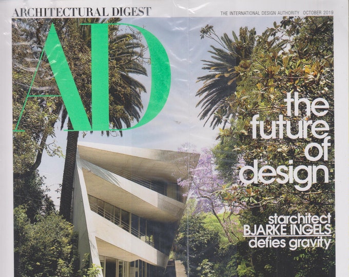 Architectural Digest October 2019 The Future of Design, Bjarke Ingels  (Magazine: Home Decor)