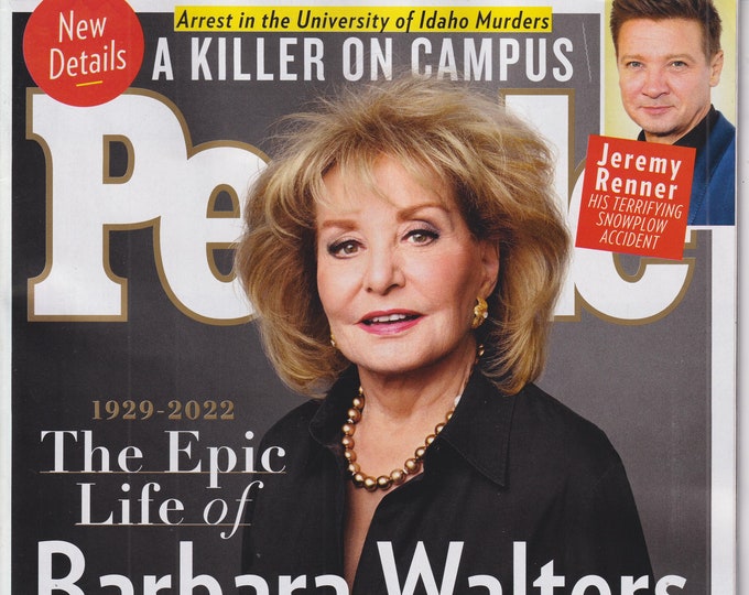 People January 16, 2023 Barbara Walters, Jeremy Renner, University of Idaho  (Magazine: Celebrity)