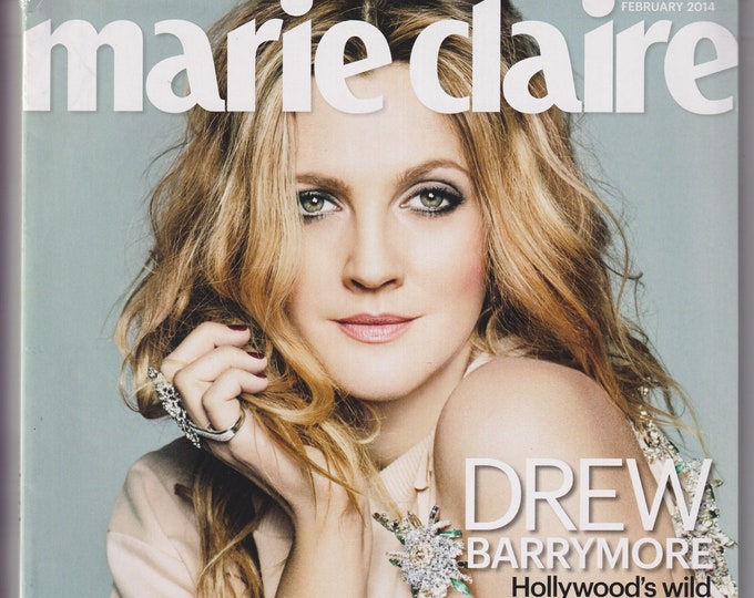 Marie Claire February 2014 Drew Barrymore Spring Trend Preview  (Magazine: Women, Fashion, Lifestyle)