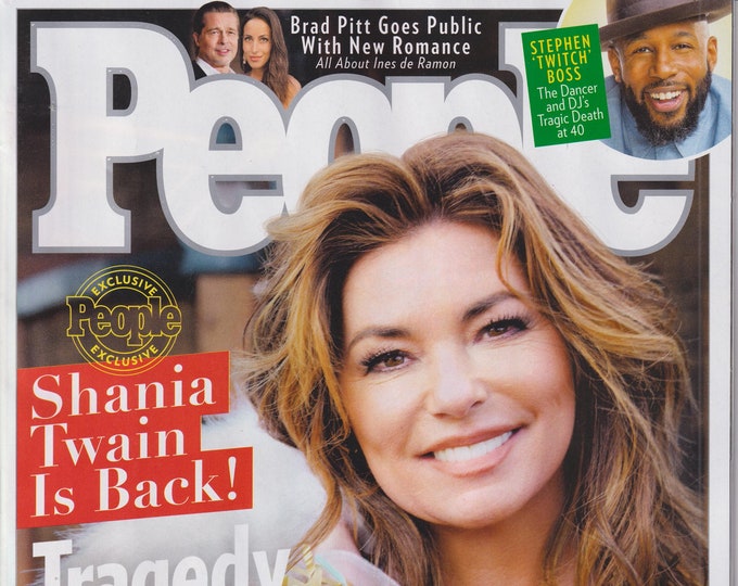 People January 2, 2023 Shania Twain, Brad Pitt & Ines de Ramon, Stephen "Twitch" Boss  (Magazine: Celebrity)