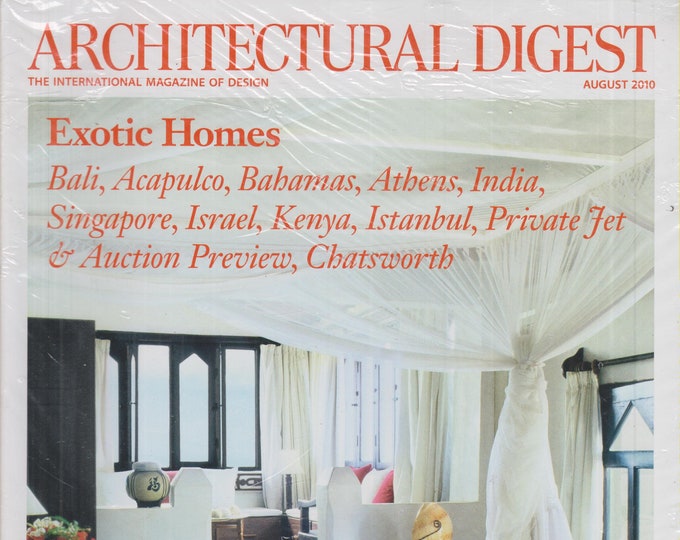 Architectural Digest  August 2010 Exotic Homes (Magazine: Home Decor)