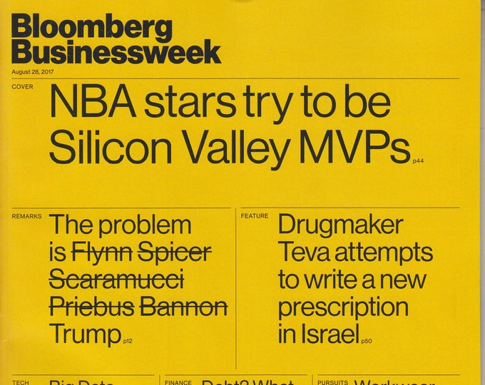 Bloomberg Businessweek August 28, 2017 NBA Stars Try to be Silicon Valley MVPs