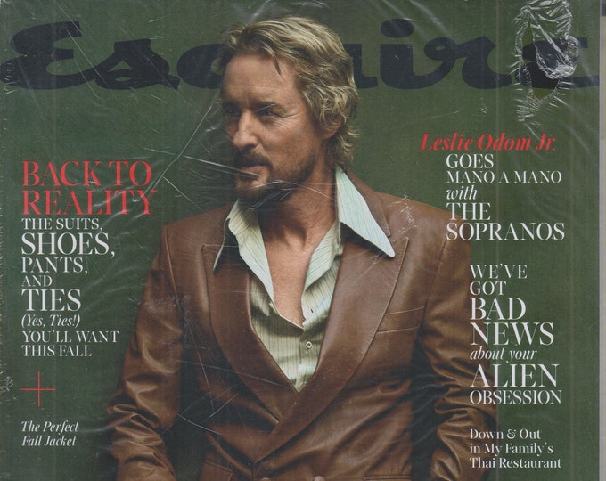 Esquire September 2021 Owen Wilson Is Doing Great, Thanks.   (Magazine: Men's, General Interest)