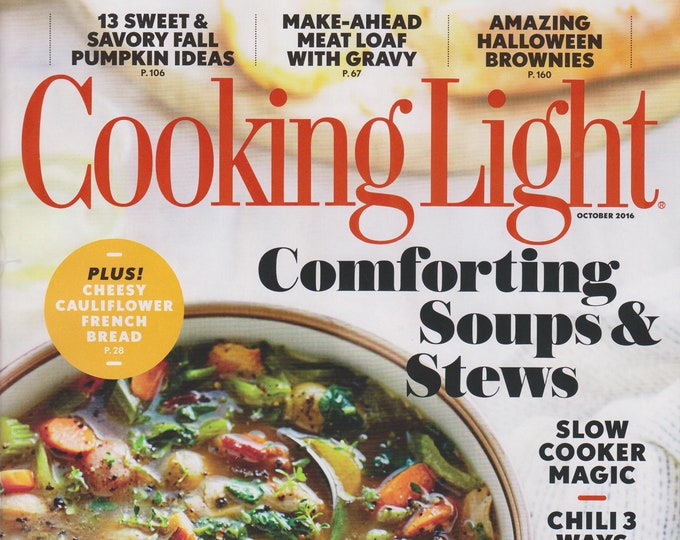 Cooking Light October 2016 Comforting Soups & Stews (Magazine: Cooking, Healthy Recipes)