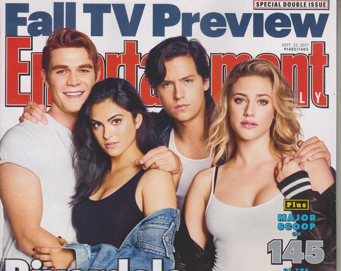 Entertainment Weekly September 22, 2017 Riverdale Cast K. J. Apa, Lili Reinhart, Camila Mendes, Cole Sprouse  (Magazine: Movies, TV, Music)