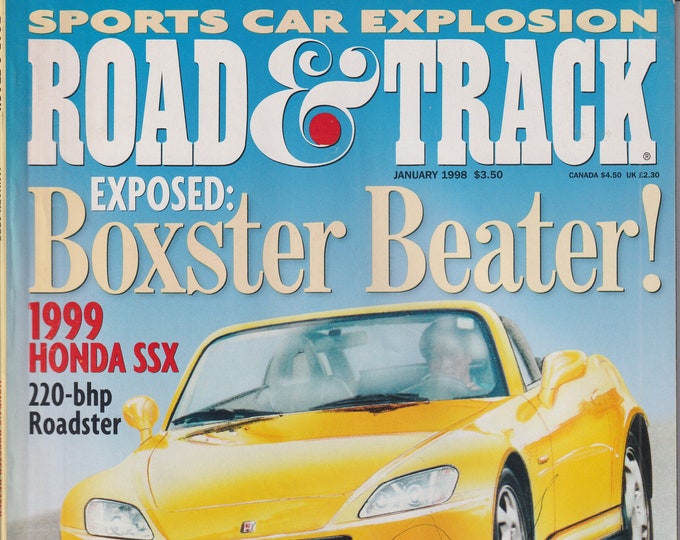 Road & Track January 1998 1999 Roadster, Sports Car Explosion (Magazine: Cars, Automobiles)