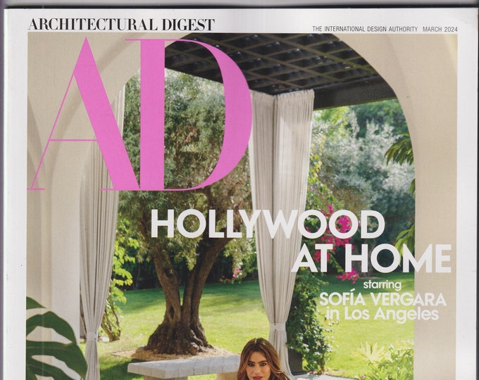 Architectural Digest March 2024 Sofia Vergara, Johnny Galecki, Maude Apatow, Ryan Murphy (Magazine: Home Decor)