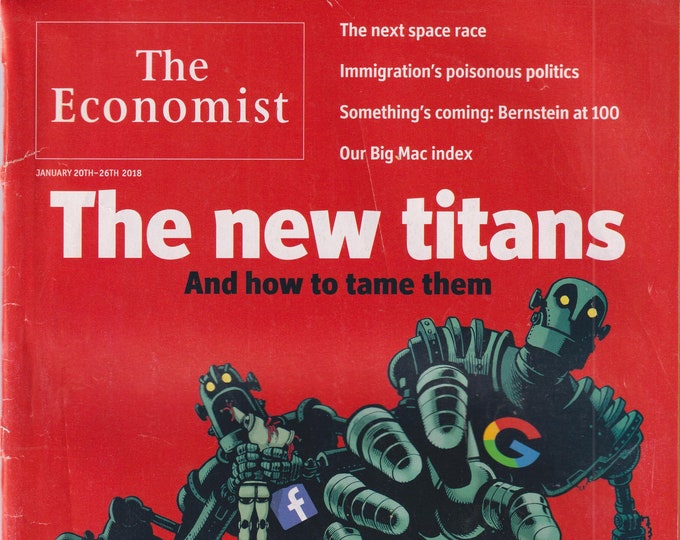 The Economist January 20-26, 2018 The New Titans and How to Tame Them, The Next Space Race, Bernstein at 100 (Magazine: Finance, Economy)