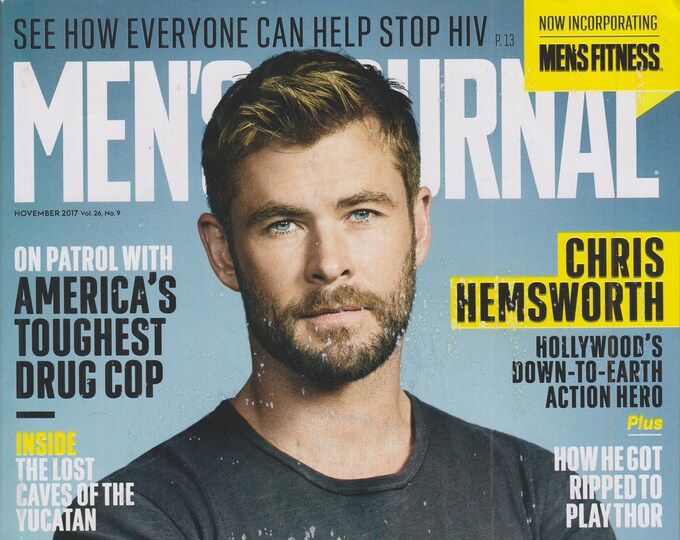 Men's Journal  November 2017 Chris Hemsworth Hollywood's Down-To-Earth Action Hero (Magazine: Men's)