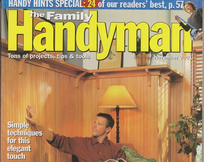 The Family Handyman November 2001 Warm Wood Paneling  (Magazine: DIY, Home Improvement)