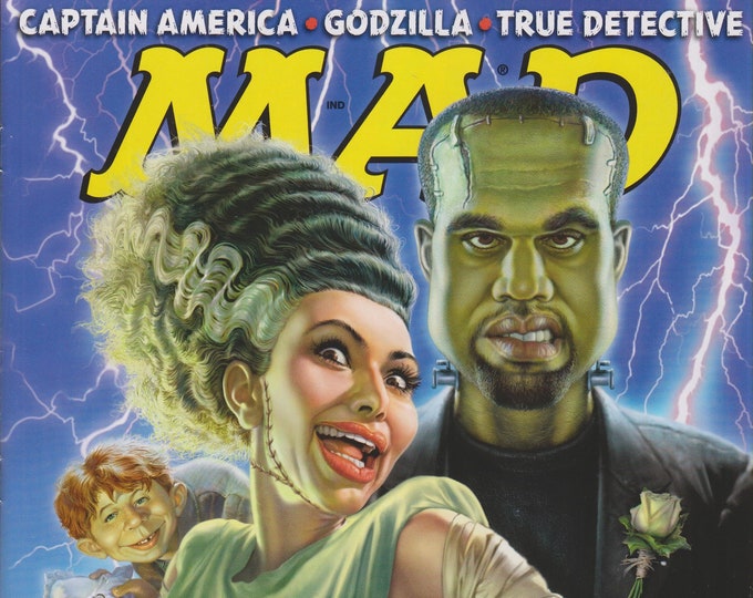 Mad Magazine #528 August 2014 Kim Kardashian & Kanye West  in Monster Marriage! , Captain America,  Godzilla (Magazine:  Humor, Comic)