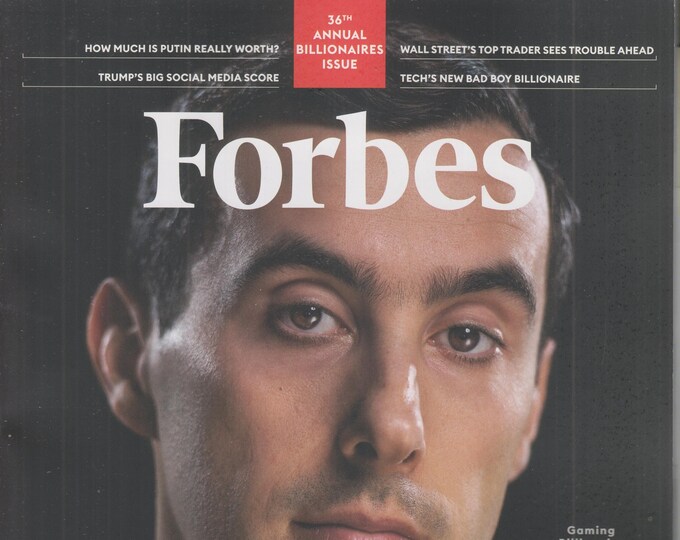 Forbes April May 2022 Gaming Billionaire Igor Bukhman, 36th Annual Billionaires Issue  (Magazine: Business)