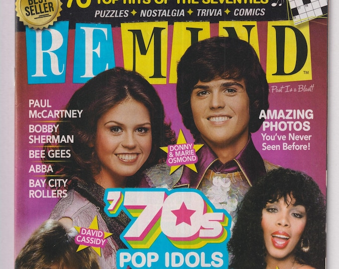 ReMIND 2024 1970s Pop Idols Elton John, David Cassidy, Donna Summer,  Bee Gees, Abba (Magazine: Nostalgia, Puzzles, Celebrities)