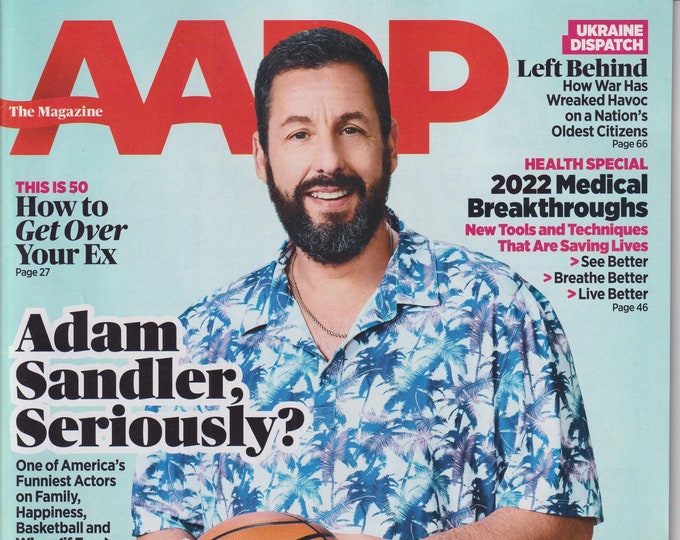 AARP October November 2022 Adam Sandler, Seriously?, Winter Travel, Getting Over Your Ex, Medical Breakthroughs (Magazine: General Interest)