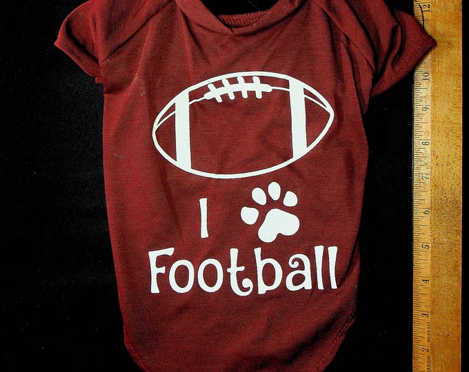 Pet Novelty Football Tee  Medium Brown - Dog Tee Shirt (Pet  Tee or Halloween Costume)