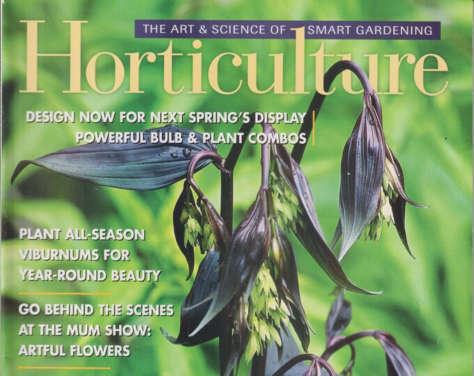 Horticulture October November 2008 Design Now for Next Spring's Display  (Magazine: Gardening)