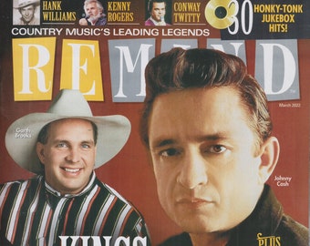 ReMIND March 2022 Kings of Country Garth Brooks,  Johnny Cash, Hank Williams (Magazine: Nostalgia, Puzzles, Celebrities)