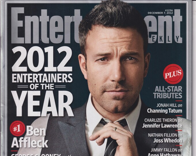 Entertainment Weekly December 7, 2012  Ben Affleck - 2012 Entertainers of the Year (Magazine: Movies, Music, Celebrities)