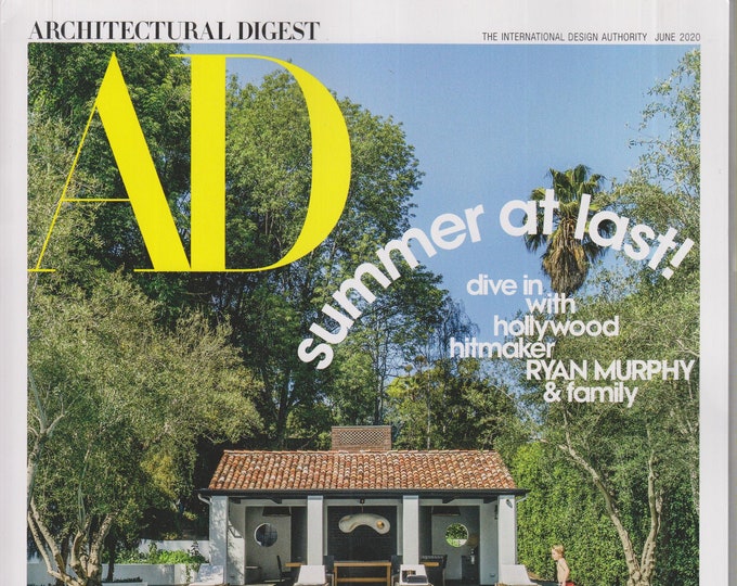 Architectural Digest  June 2020 Summer at Last!, Ryan Murphy, Kit Kemp, Hotels (Magazine: Home Decor)