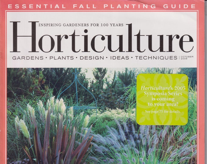 Horticulture October 2005 Essential Fall Planting Guide (Magazine: Gardening)