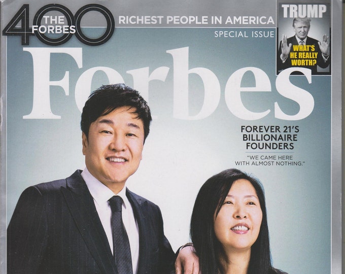 Forbes October 25, 2016 Do Won and Jin Sook Chang, Trump's Worth?  400 Richest Americans  (Magazine: Business, Finance)