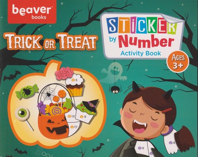 Trick or Treat Sticker by Number Activity Book (Paperback: Children's, Activity, Halloween) 2022