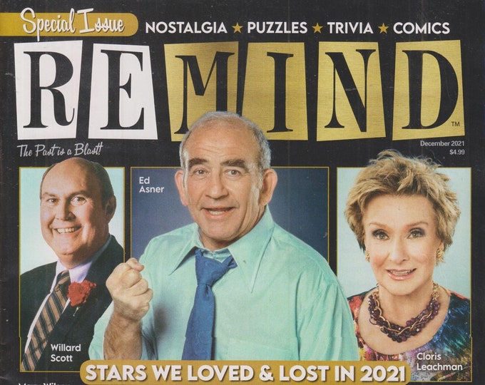 ReMIND December 2021 Farewell Stars We Loved & Lost in 2021 (Special Issue) (Magazine: Nostalgia, Puzzles, Celebrities)