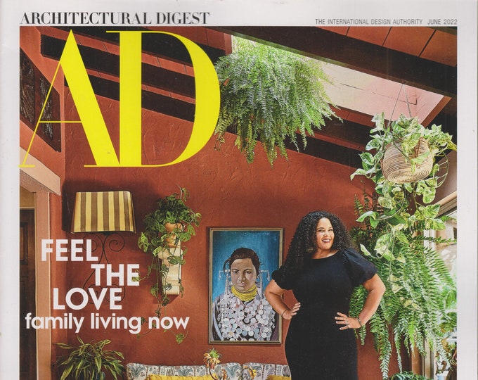 Architectural Digest June 2022 Design Superstar Justina Blakeney, Feel the Love Family Living Now (Magazine: Home Decor)