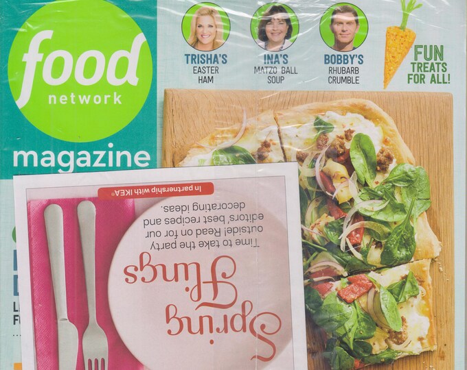 Food Network April 2018 Easy New Dinners! , Bonus Cookbook Spring Sides; Ultimate Carrot Cake