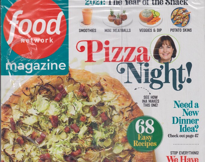 Food Network January February 2021 Pizza Night!  68 Easy Recipes  (Magazine: Cooking, Recipes)