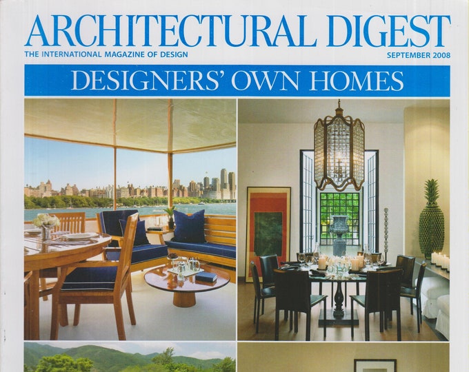 Architectural Digest September 2008 Designer's Own Homes (Magazine: Home Decor)