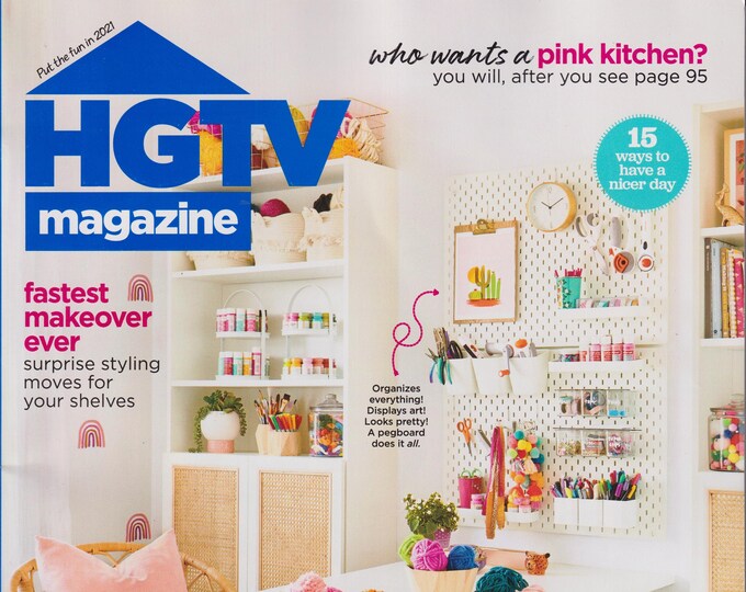 HGTV January February 2021 Make Cool Stuff - A Year of DIY Projects   (Magazine: Home Decor)